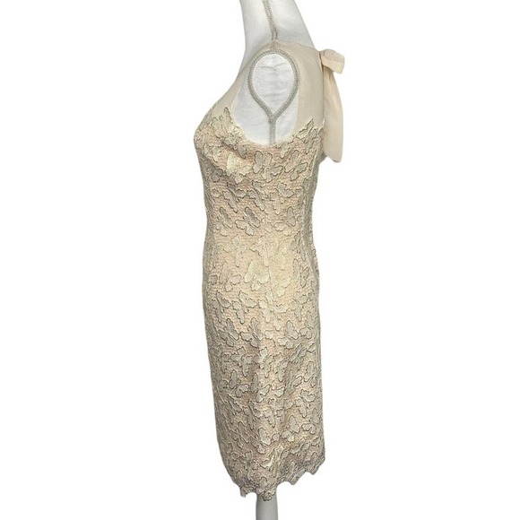 Lilly Pulitzer Fulton Dress Gold Metallic Papillon Lace - Picture 6 of 14